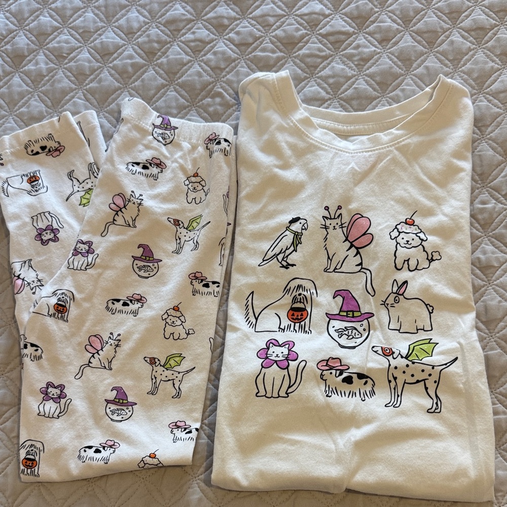 Kids White Animal Halloween Set